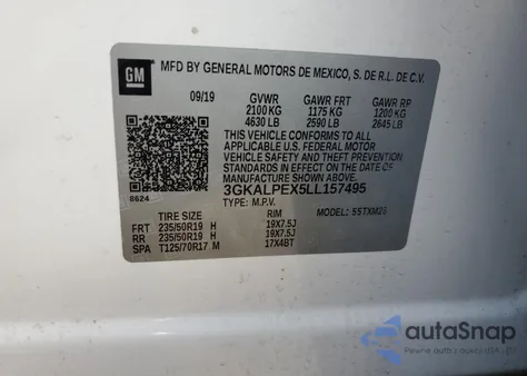 2020 GMC Terrain Slt from USA, damaged, VIN 3GKALPEX5LL157495